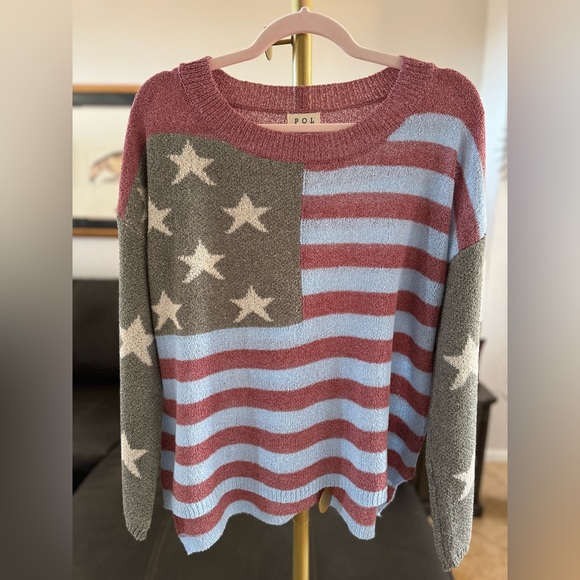 POL God Bless America Oversized Sweater / Size Small - Picture 2 of 6